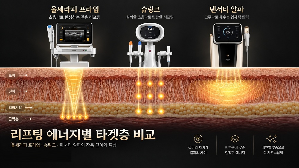 제주리프팅 피부층별 에너지 타겟 차이