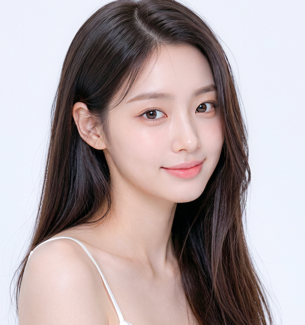 필러 시술 후 자연스러운 볼륨과 균형 잡힌 윤곽을 보여주는 여성 모델