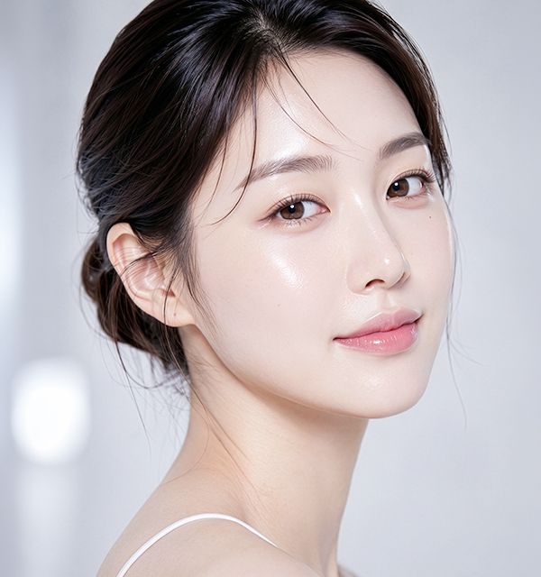 네오젠 플라즈마 시술 후 맑고 균일해진 피부를 보여주는 여성 모델