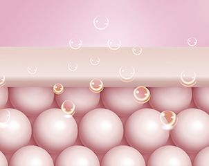 플라즈마 에너지가 피부 표면에 균일하게 조사되는 모습