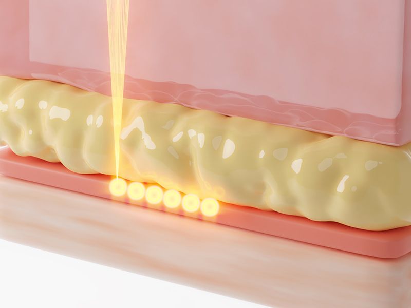 60~70도의 열 응고점 형성으로 피부 조직 수축을 유도하는 과정